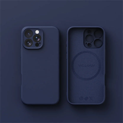 Luxury Liquid Silicone For Magsafe Phone Case For iPhone 16 Plus 15 14 13 12 Pro Max 11 X XR Wireless Charging Skin Smooth Cover