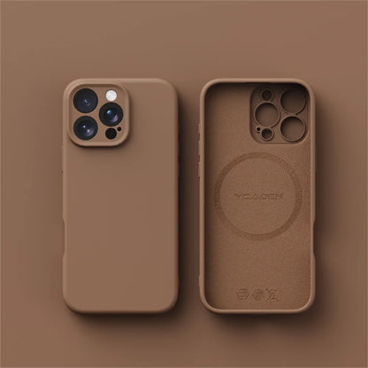 Luxury Liquid Silicone For Magsafe Phone Case For iPhone 16 Plus 15 14 13 12 Pro Max 11 X XR Wireless Charging Skin Smooth Cover