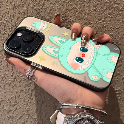 Cute Candy L-La-Bubus Plating Phone Case for iPhone 15 16E 16 11 14 13 12 Pro Max XS X XR Plus 8 7 SE 2020 Shockproof Hard Cover