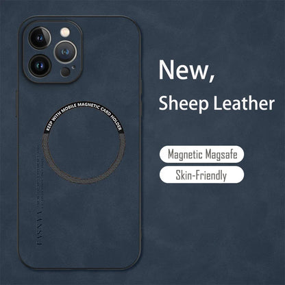 For Magsafe iPhone 15 14 13 12 11 Pro Max X XR XS max 14 15 Plus Sheepskin Vintage Magnetic Leather Soft Phone Case Cover