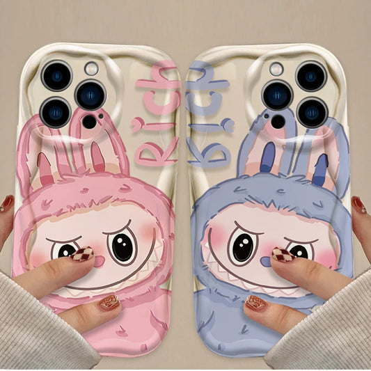 Cartoon L-La-Bubus 3D Wave Phone Case For iPhone 16 16E 15 14 13 12 11 Pro Max X XS X S Max XR SE 2020 SE4 7 8 Silicone Cover