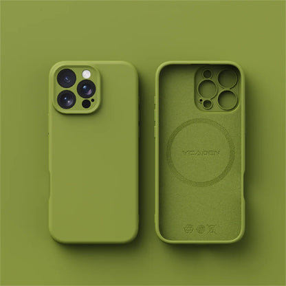 Luxury Liquid Silicone For Magsafe Phone Case For iPhone 16 Plus 15 14 13 12 Pro Max 11 X XR Wireless Charging Skin Smooth Cover