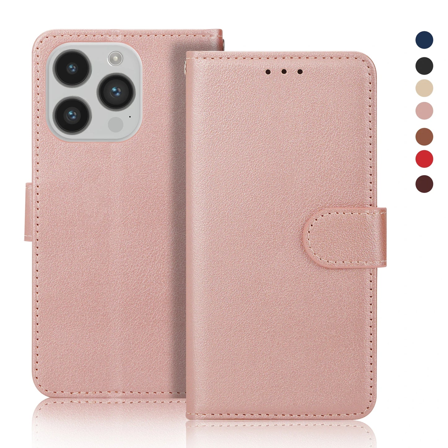 Leather Case Protect Cover For iPhone 15 14 13 12 Mini 11 Pro Max X XR XS Max 7 8 6 6s Plus SE 2020 2022 Stand Flip Wallet Case