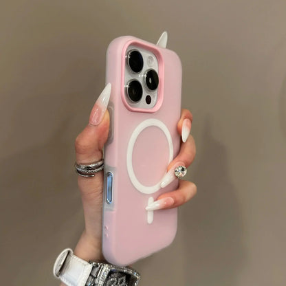 Luxury Candy Color 2 IN 1 Magsafe Case for iPhone 16 15 14 13 12 11 Pro Max Plus Magnetic Wireless Charge Clear Matte Soft Cover