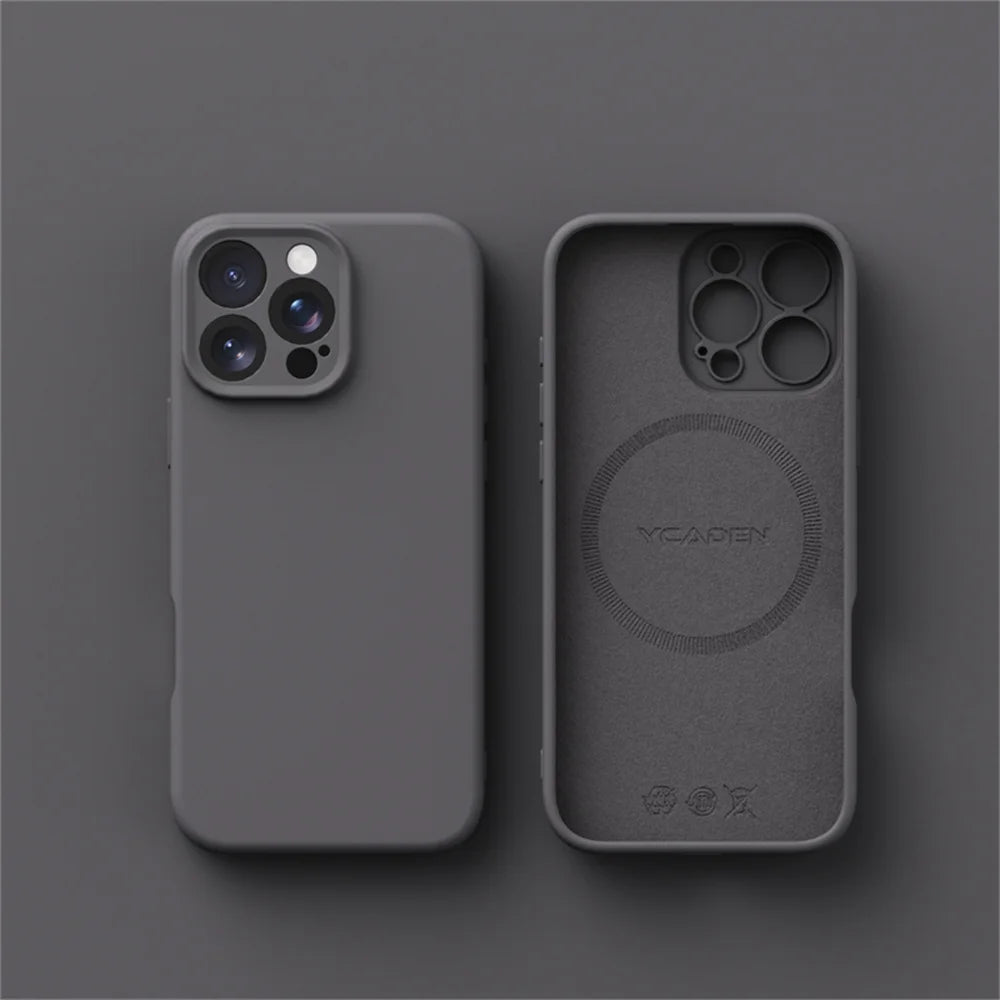 Luxury Liquid Silicone For Magsafe Phone Case For iPhone 16 Plus 15 14 13 12 Pro Max 11 X XR Wireless Charging Skin Smooth Cover