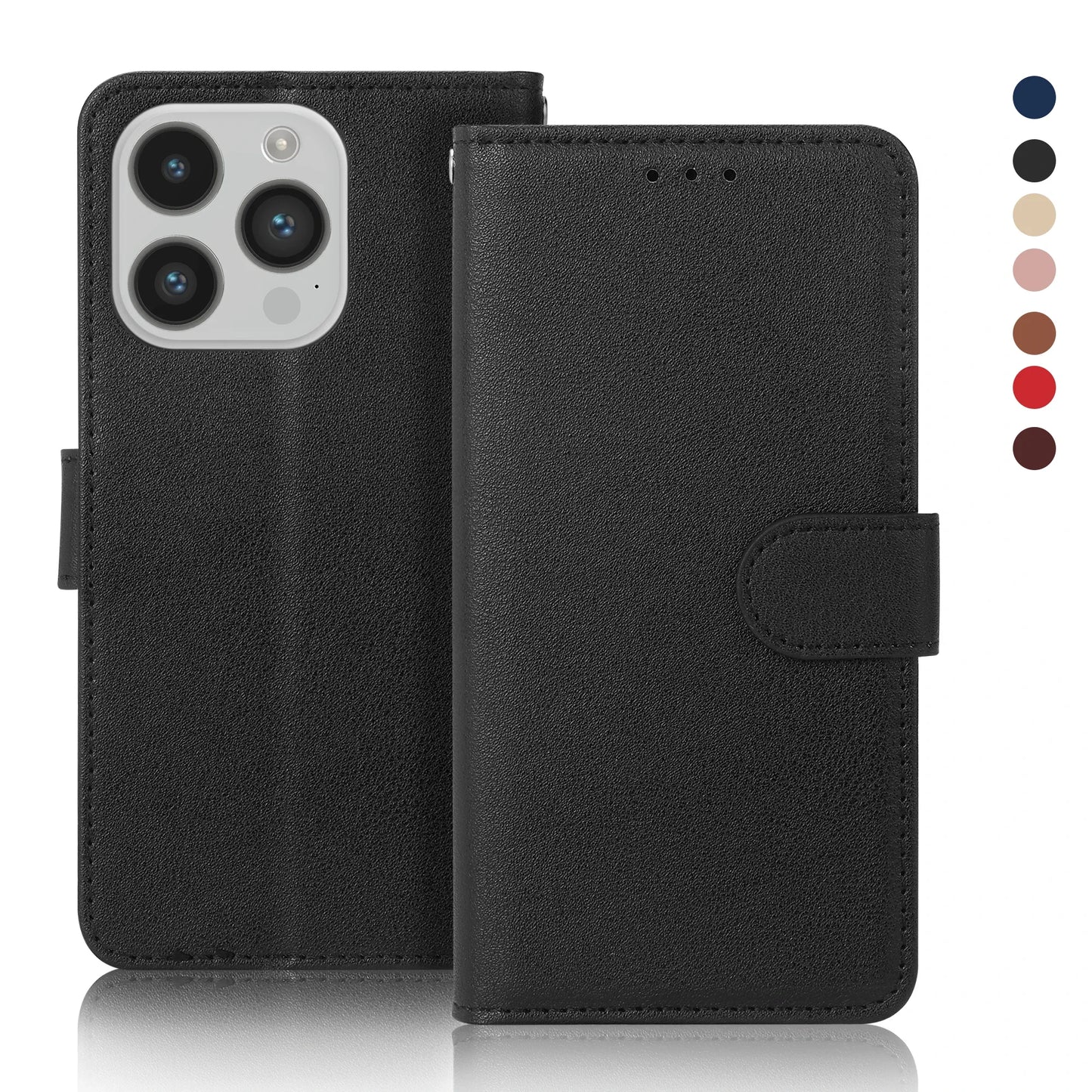 Leather Case Protect Cover For iPhone 15 14 13 12 Mini 11 Pro Max X XR XS Max 7 8 6 6s Plus SE 2020 2022 Stand Flip Wallet Case