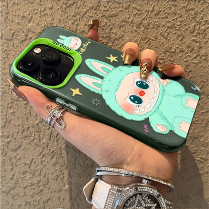 Cute Candy L-La-Bubus Plating Phone Case for iPhone 15 16E 16 11 14 13 12 Pro Max XS X XR Plus 8 7 SE 2020 Shockproof Hard Cover