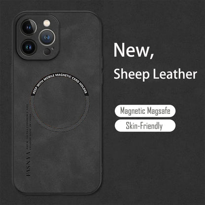 For Magsafe iPhone 15 14 13 12 11 Pro Max X XR XS max 14 15 Plus Sheepskin Vintage Magnetic Leather Soft Phone Case Cover
