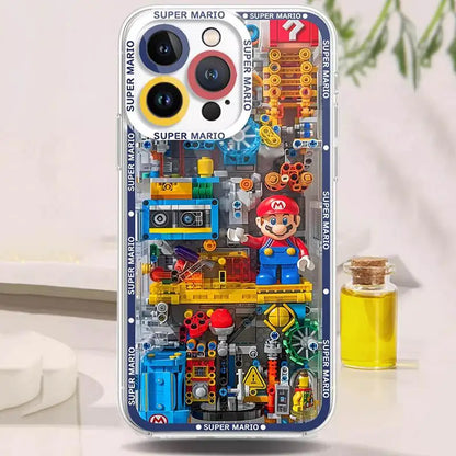 Super Mario Bros Game Case For Iphone 15 Pro Max 16 11 14 13 12 X XS XR 7 8 Plus Cover Silicone Funda Transparent