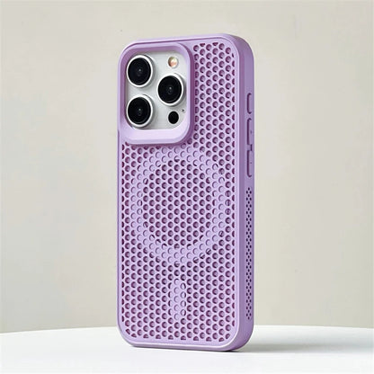 Luxury Matte Heat Dissipation Hole For Magsafe Case For iPhone 16 15 14 1312Pro Max Plus Magnetic Wireless Charge PC Hard Cover