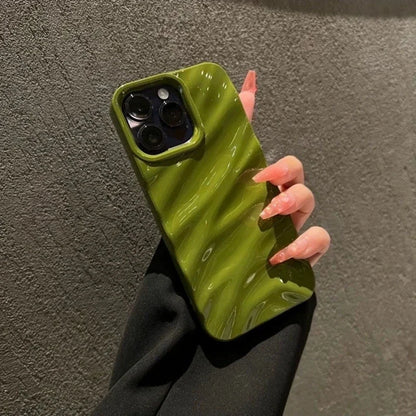 Soft Water Ripple Pattern Phone Case For iPhone 11 12 13 14 15 16 Pro Max X Xs Max XR 7 8 Plus SE 2020 2022 Bumper Cases Cover