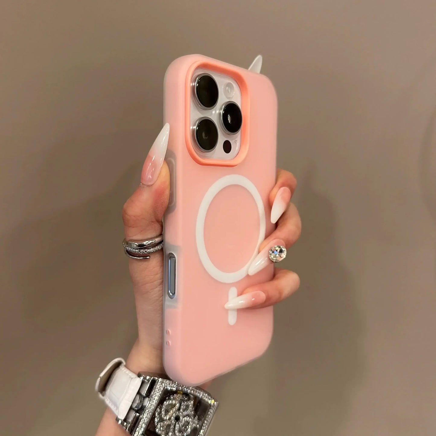 Luxury Candy Color 2 IN 1 Magsafe Case for iPhone 16 15 14 13 12 11 Pro Max Plus Magnetic Wireless Charge Clear Matte Soft Cover