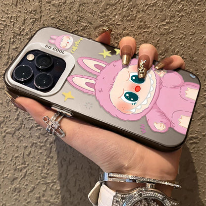 Cute Candy L-La-Bubus Plating Phone Case for iPhone 15 16E 16 11 14 13 12 Pro Max XS X XR Plus 8 7 SE 2020 Shockproof Hard Cover