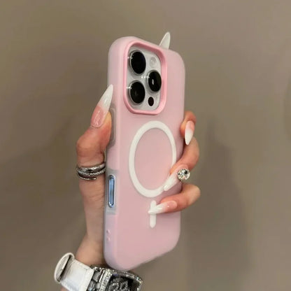 Luxury Candy Color 2 IN 1 Magsafe Case for iPhone 16 15 14 13 12 11 Pro Max Plus Magnetic Wireless Charge Clear Matte Soft Cover