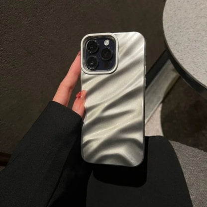 Soft Water Ripple Pattern Phone Case For iPhone 11 12 13 14 15 16 Pro Max X Xs Max XR 7 8 Plus SE 2020 2022 Bumper Cases Cover