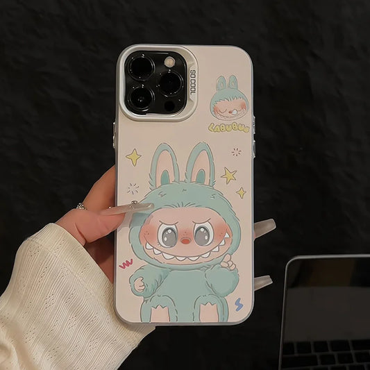Kawaii Cute Cartoon Labu For Iphone 16promax Phone Case New iPhone 16 15 Super Cute 14 Minimalism 13 12 Anti Drop Couple Cover
