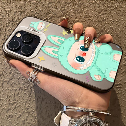 Cute Candy L-La-Bubus Plating Phone Case for iPhone 15 16E 16 11 14 13 12 Pro Max XS X XR Plus 8 7 SE 2020 Shockproof Hard Cover