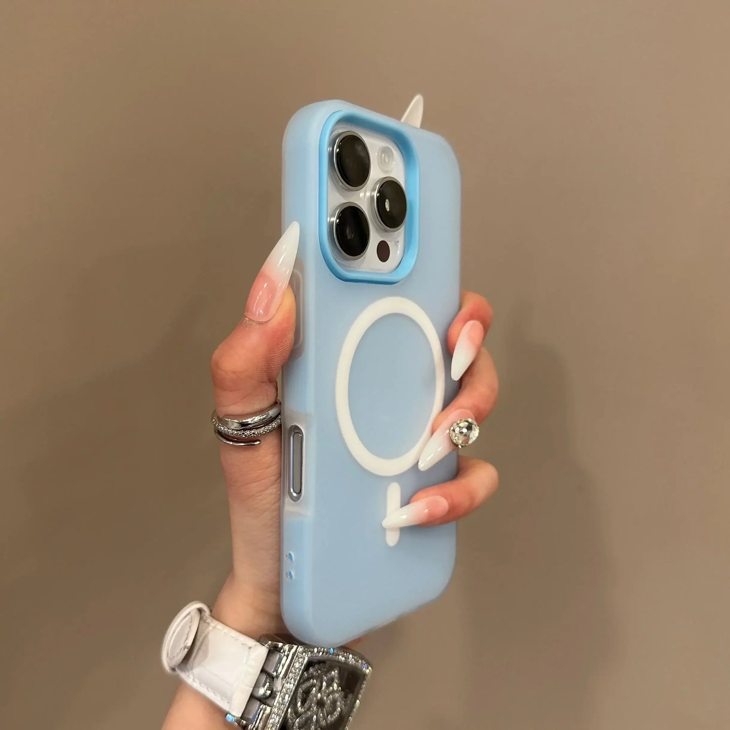 Luxury Candy Color 2 IN 1 Magsafe Case for iPhone 16 15 14 13 12 11 Pro Max Plus Magnetic Wireless Charge Clear Matte Soft Cover