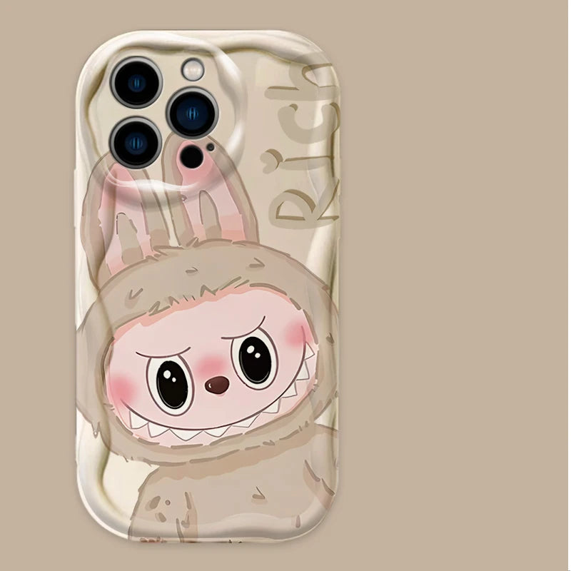 Cartoon L-La-Bubus 3D Wave Phone Case For iPhone 16 16E 15 14 13 12 11 Pro Max X XS X S Max XR SE 2020 SE4 7 8 Silicone Cover