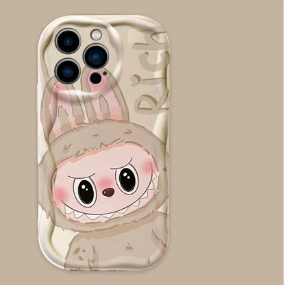 Cartoon L-La-Bubus 3D Wave Phone Case For iPhone 16 16E 15 14 13 12 11 Pro Max X XS X S Max XR SE 2020 SE4 7 8 Silicone Cover